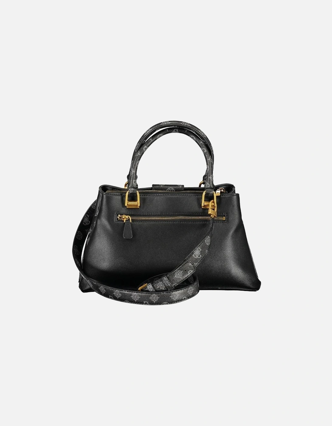 Two Handle Bag with Multiple Compartments Women - Black Handbags