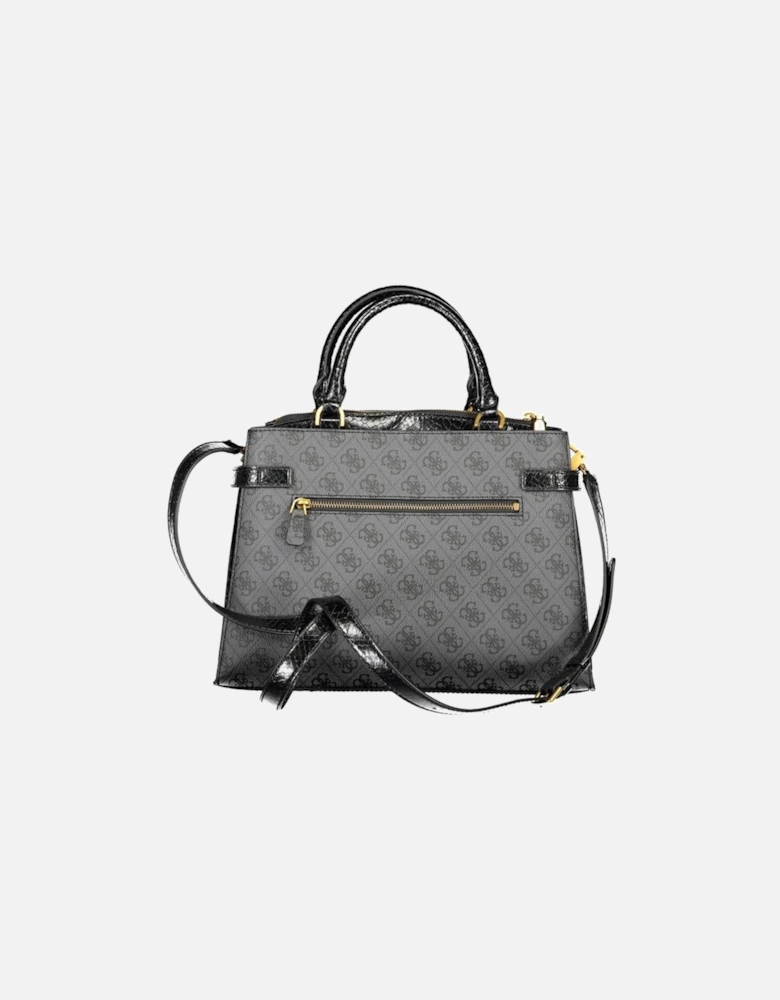 Structured Leather Tote with Multiple Pockets Women - Black Handbags
