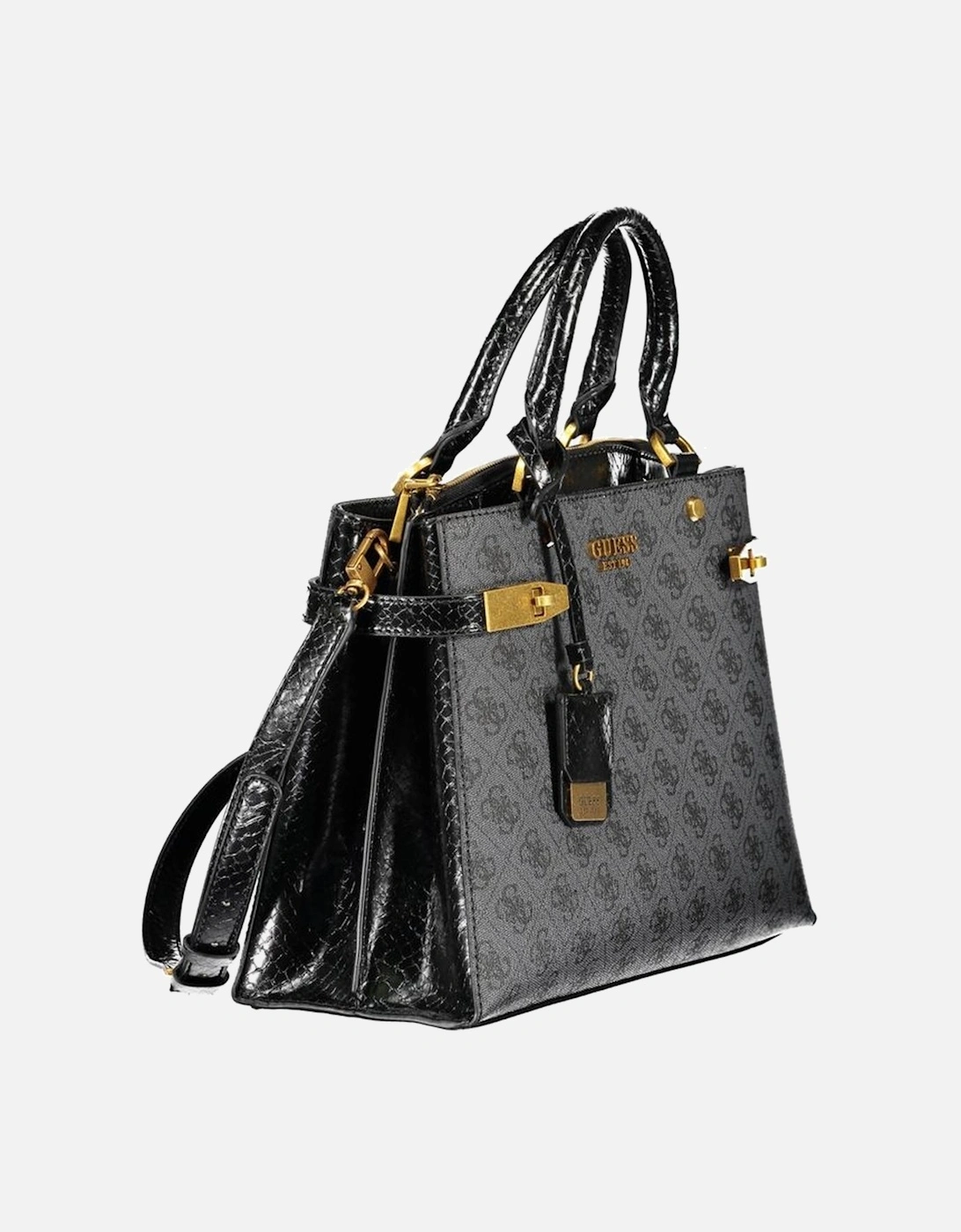 Structured Leather Tote with Multiple Pockets Women - Black Handbags