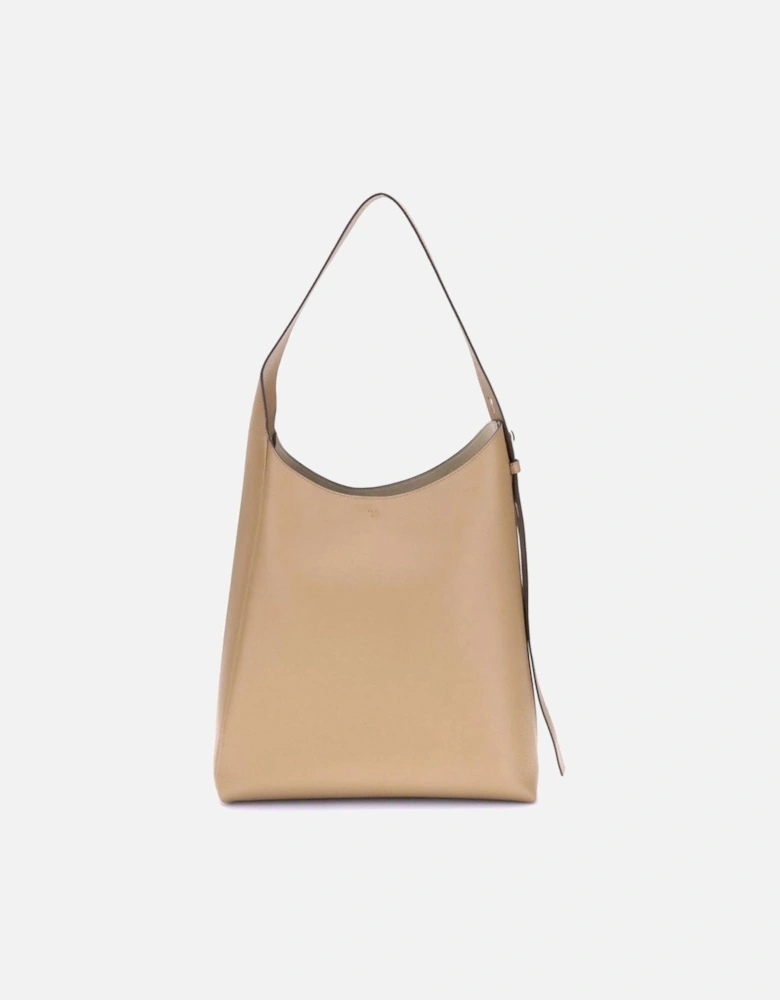 Romy Soft Leather Shoulder Bag Women - Beige