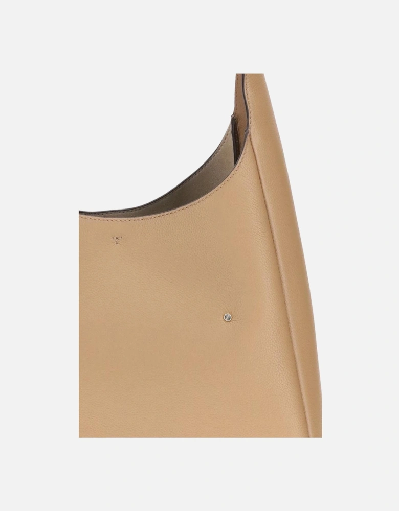 Romy Soft Leather Shoulder Bag Women - Beige