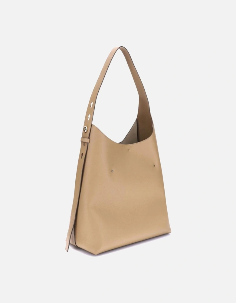 Romy Soft Leather Shoulder Bag Women - Beige