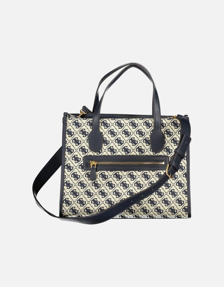 Bag with Handles and Adjustable Shoulder Strap Women - Blue Handbags