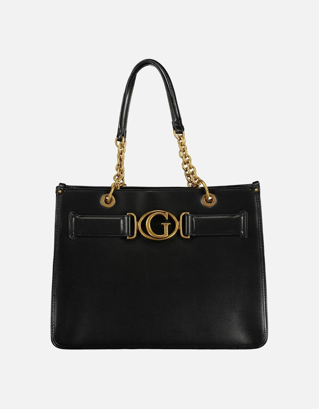 Shoulder Bag with Inside Pockets and Clip Closure Women - Black, 4 of 3