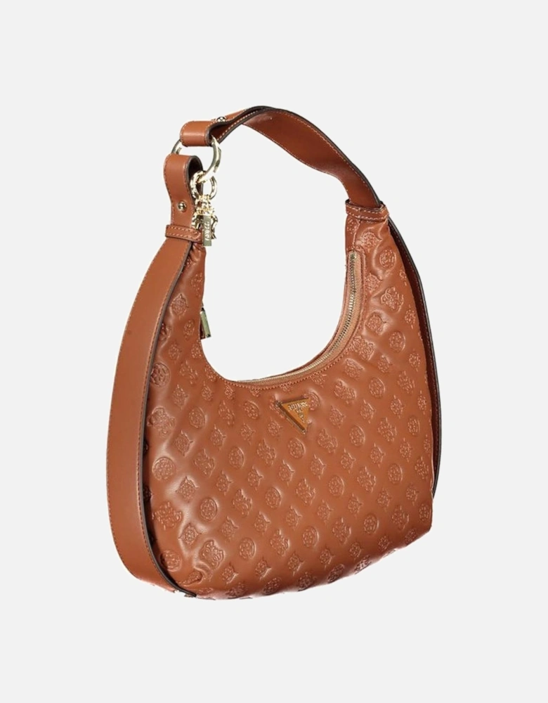 Logo Shoulder Bag with Pockets Women - Brown Handbags