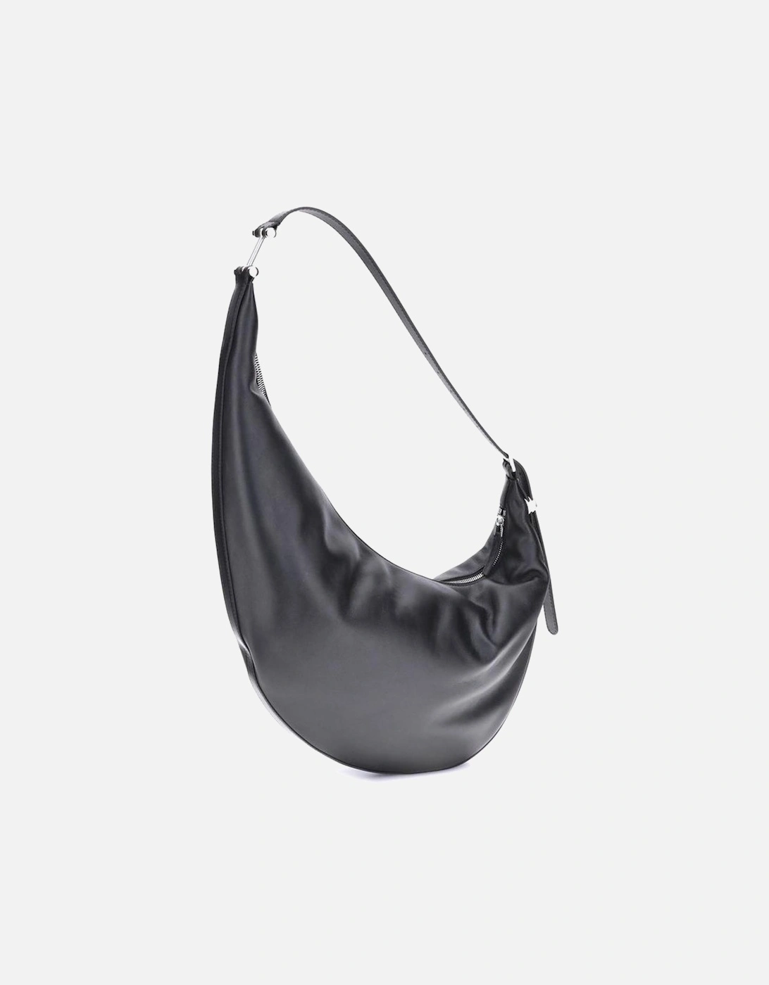 Small Dot Hobo Shoulder Bag with Adjustable Handle Women - Black