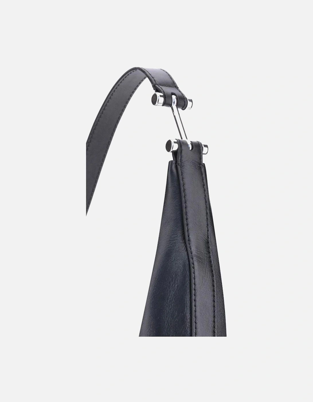 Small Dot Hobo Shoulder Bag with Adjustable Handle Women - Black