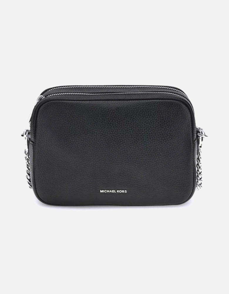 Grained Leather Compact Shoulder Bag Women - Black