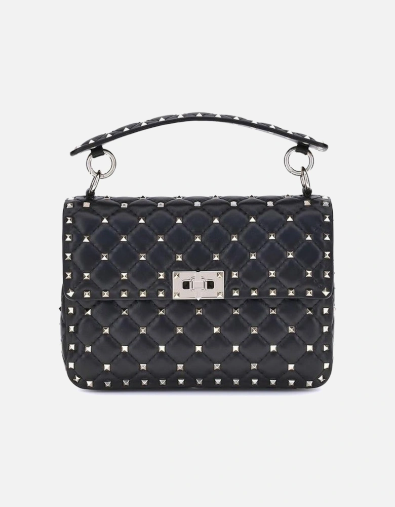 Roman Stud Quilted Top Handle Bag Women - Black Shoulder Bags