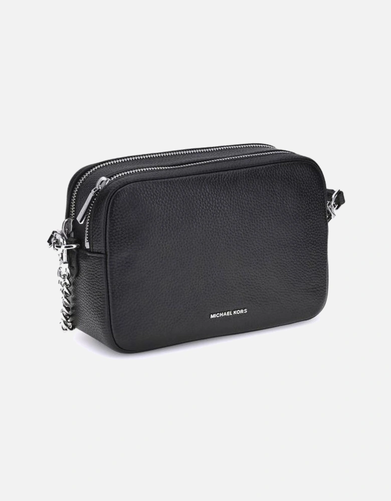 Grained Leather Compact Shoulder Bag Women - Black