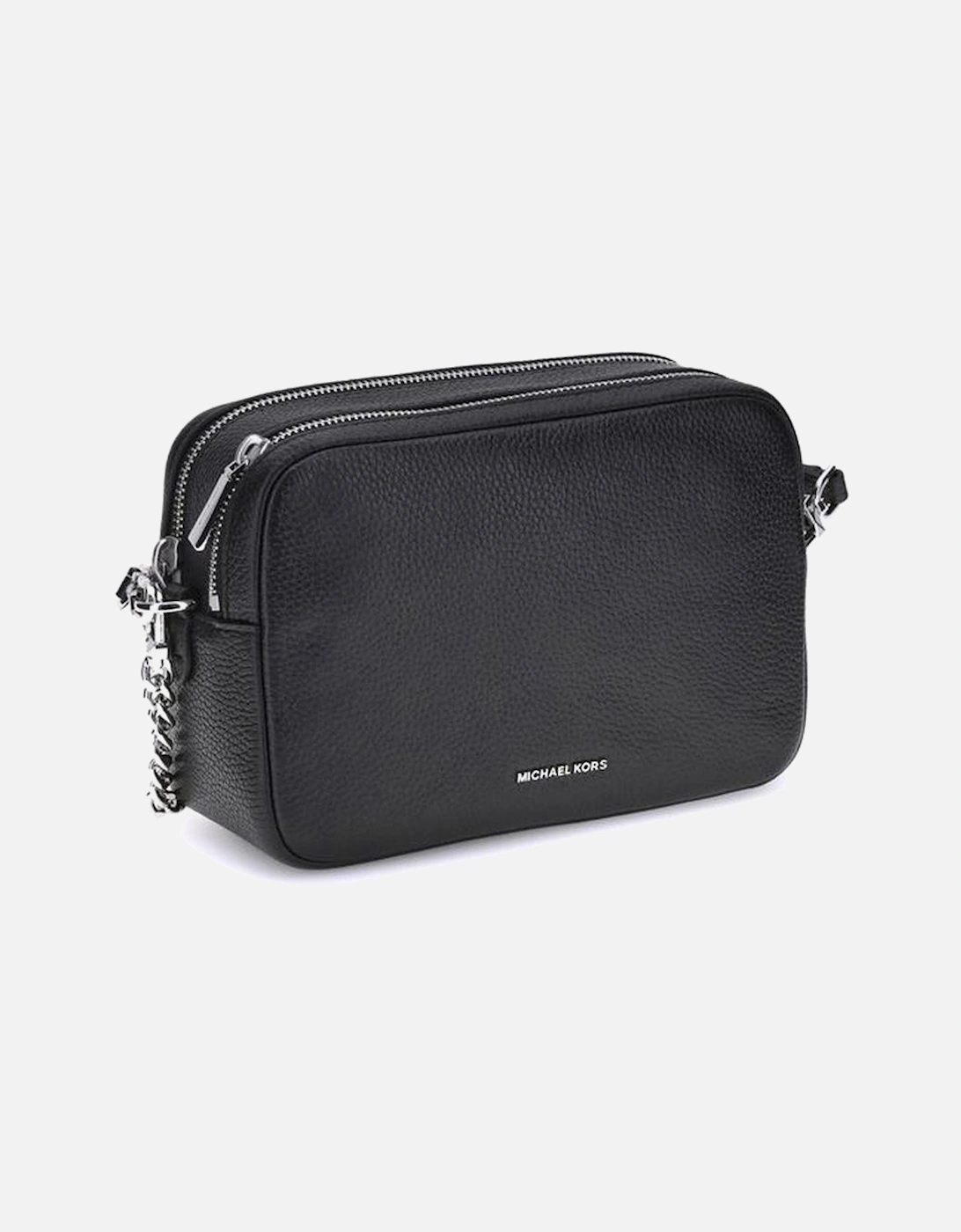 Grained Leather Compact Shoulder Bag Women - Black