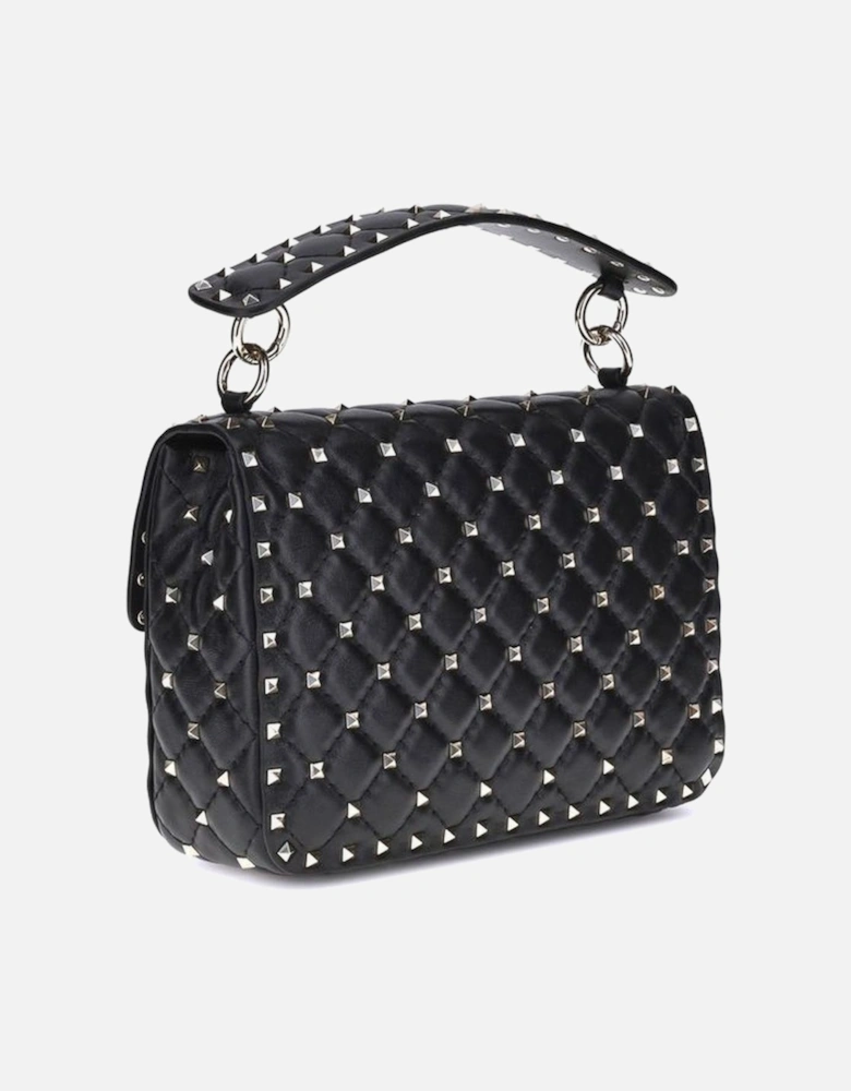 Roman Stud Quilted Top Handle Bag Women - Black Shoulder Bags