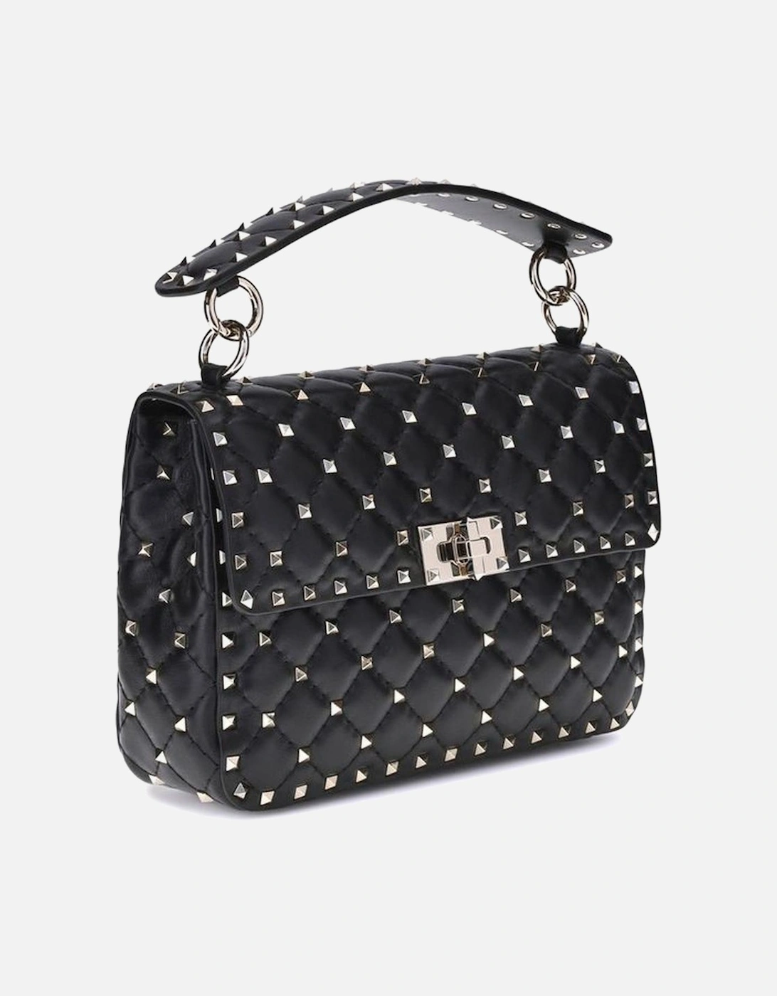 Roman Stud Quilted Top Handle Bag Women - Black Shoulder Bags