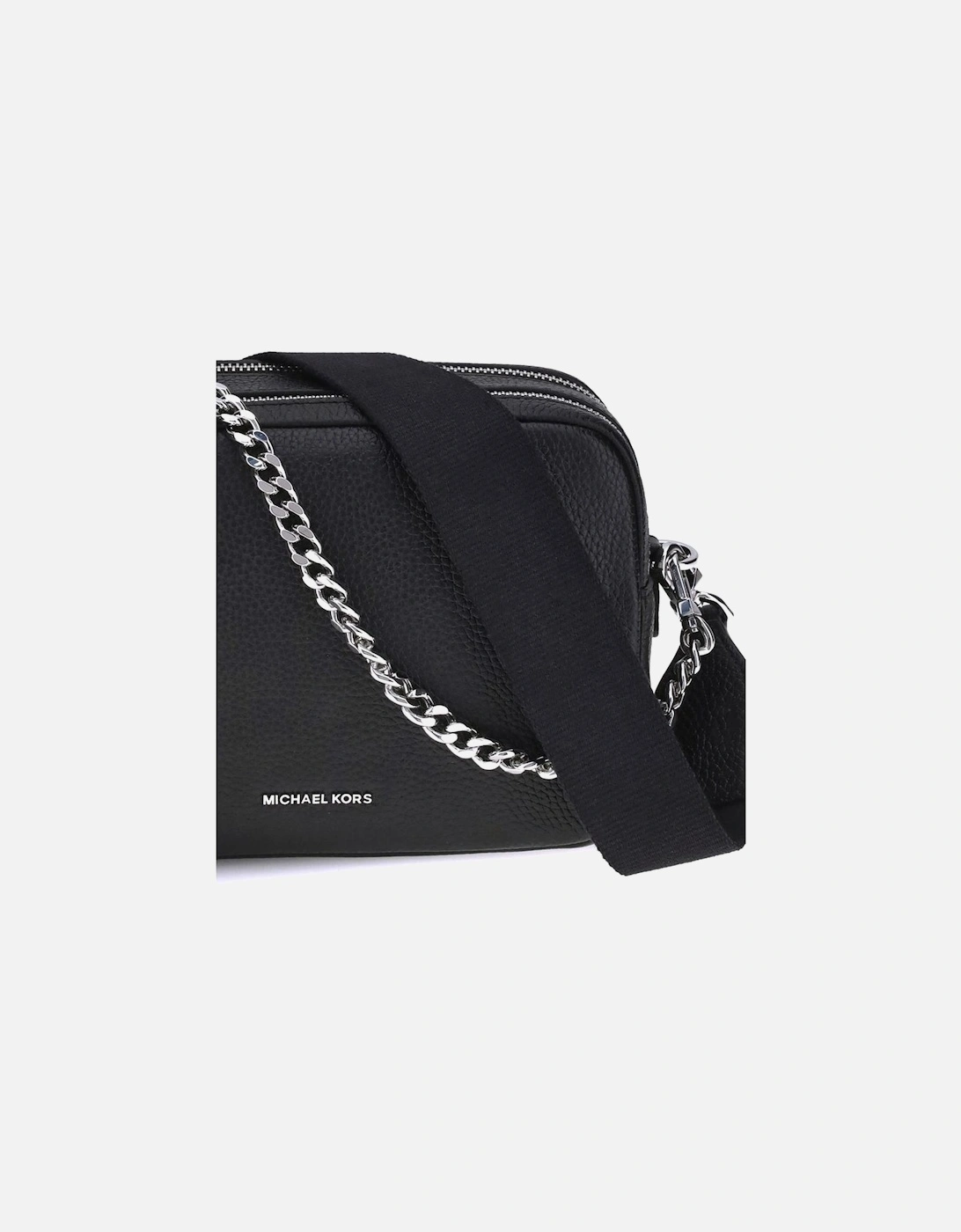 Grained Leather Compact Shoulder Bag Women - Black