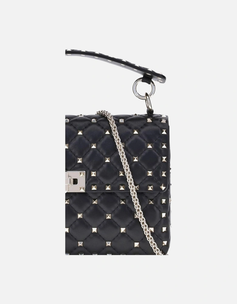 Roman Stud Quilted Top Handle Bag Women - Black Shoulder Bags