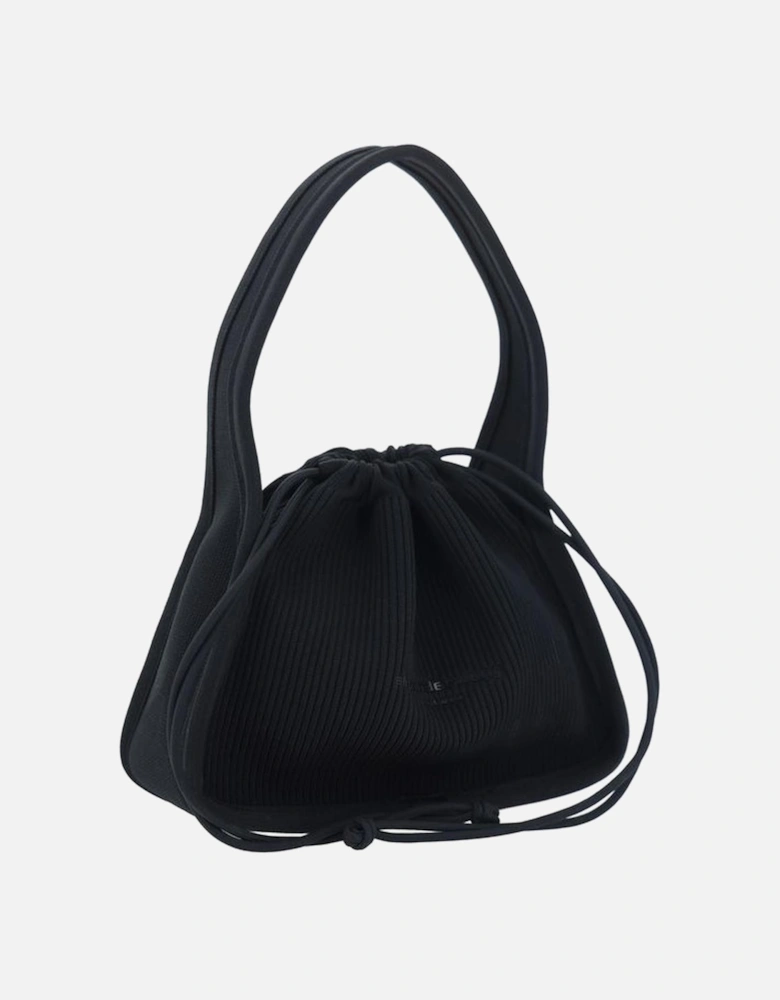 Ryan Small Handbag with Ribbed Design Women - Black Shoulder Bags