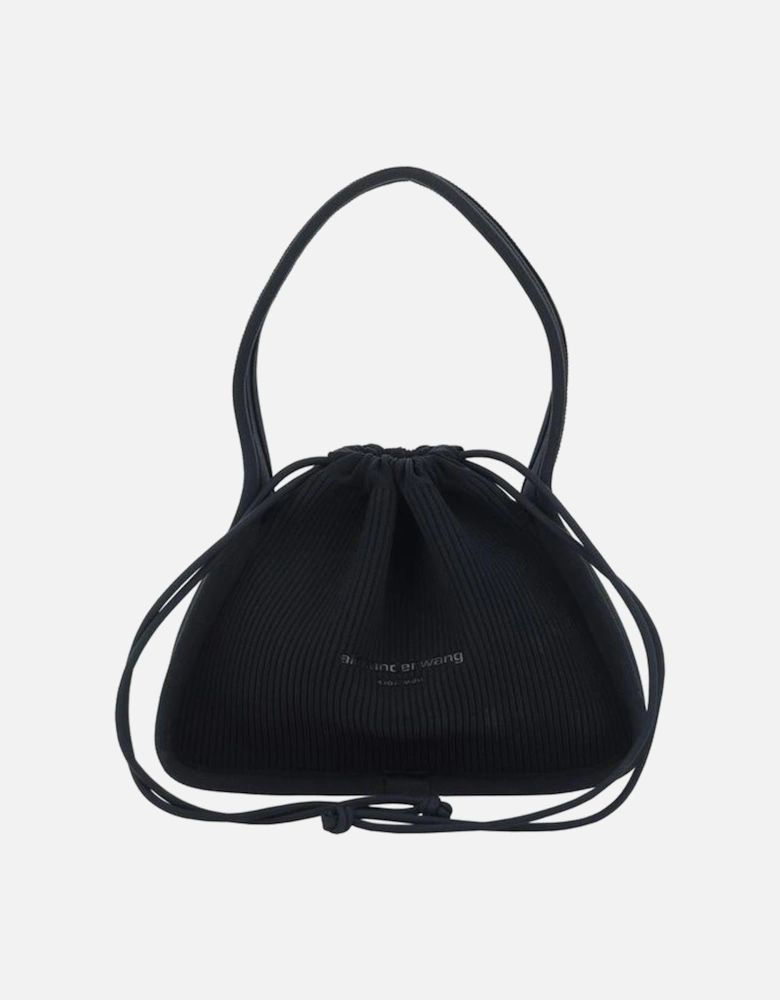 Ryan Small Handbag with Ribbed Design Women - Black Shoulder Bags