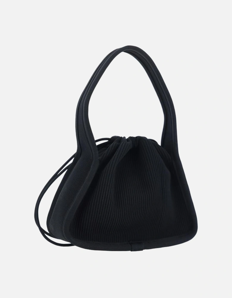 Ryan Small Handbag with Ribbed Design Women - Black Shoulder Bags