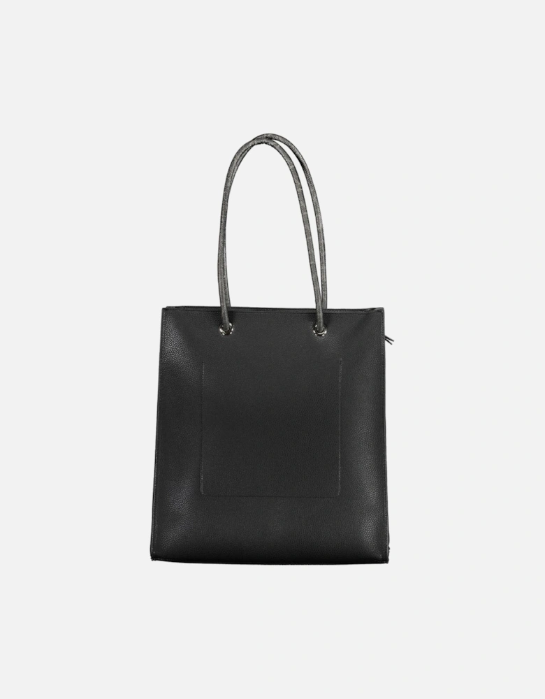 Contrasting Detail Shoulder Bag with Zip Closure Women - Black