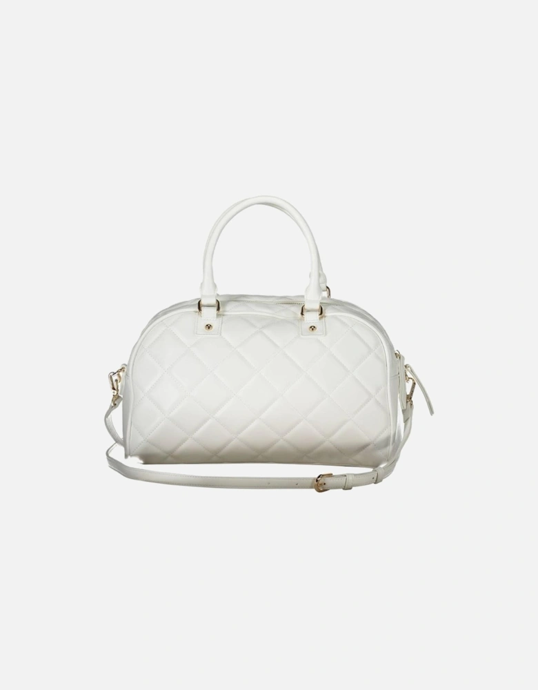 Two-Handle Bag with Adjustable Strap and Pockets Women - White