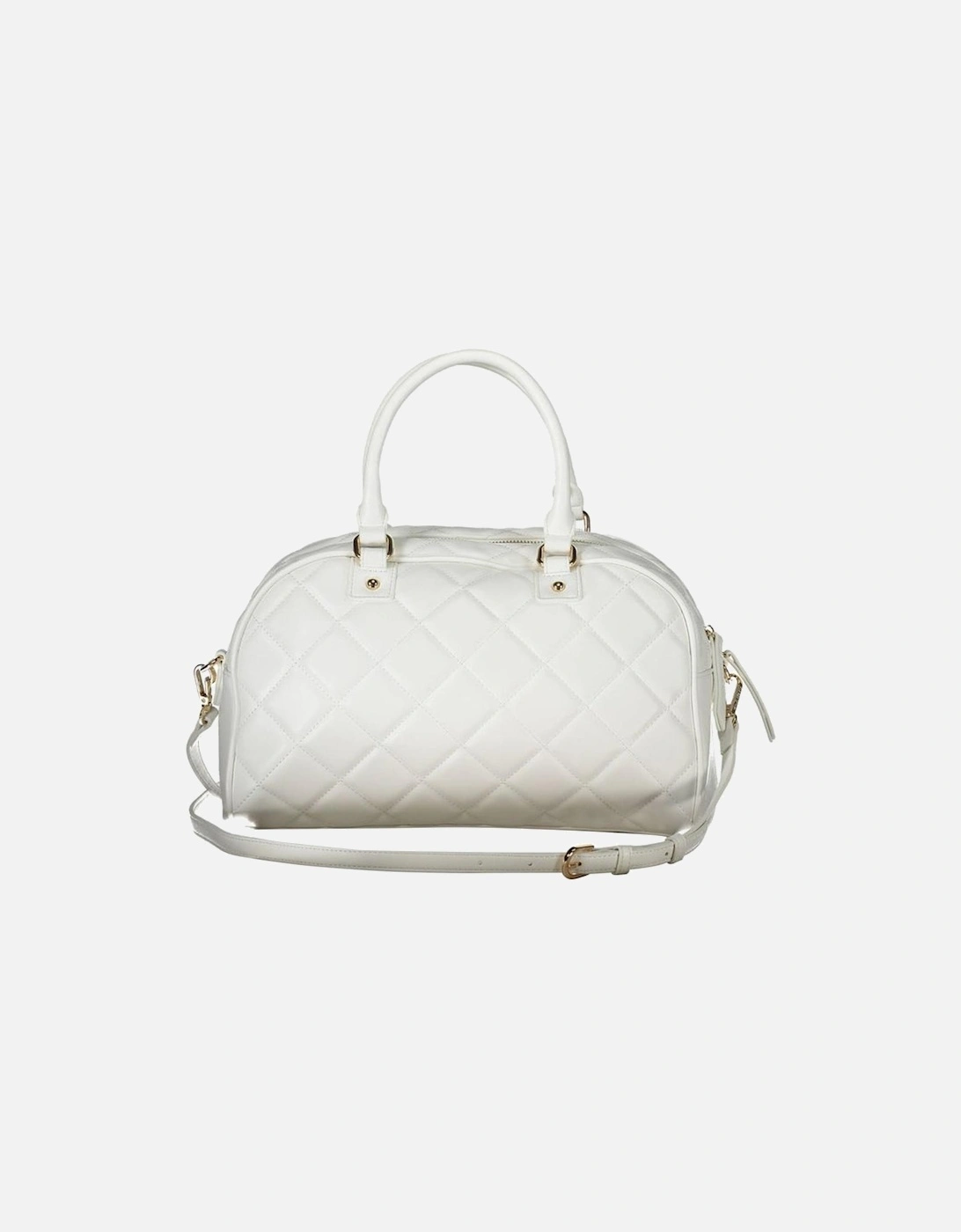 Two-Handle Bag with Adjustable Strap and Pockets Women - White