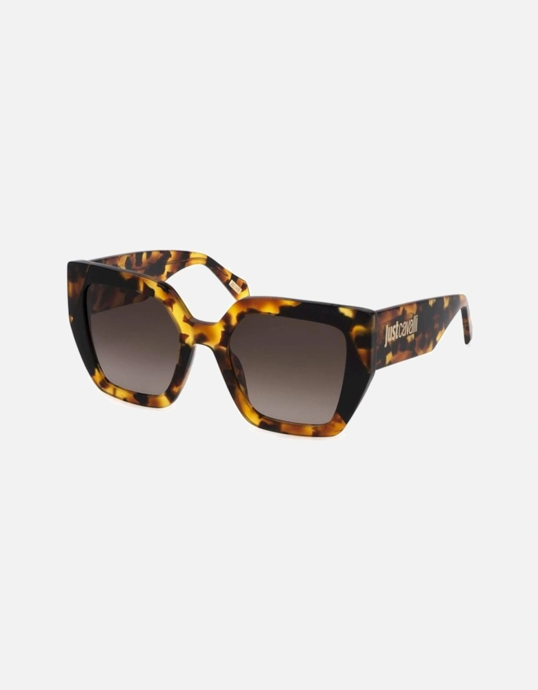 Square Lens Sunglasses with Contrasting Details Women - Brown