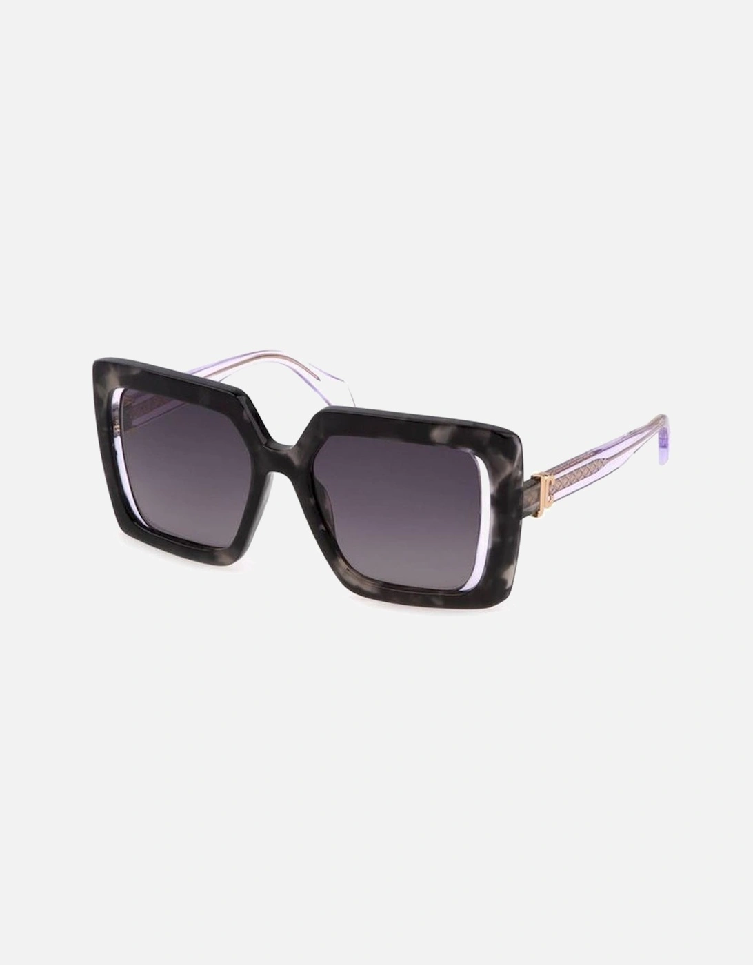 Square Lens Sunglasses with Contrast Details Women - Black, 2 of 1