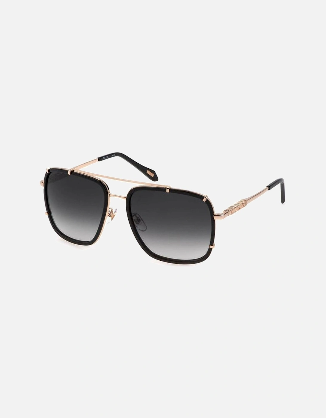 Metal Frame Square Sunglasses with Smoke Lens Women - Black, 2 of 1