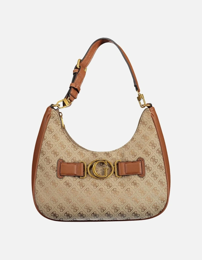 Adjustable Handle Bag with External and Internal Pockets Women - Brown