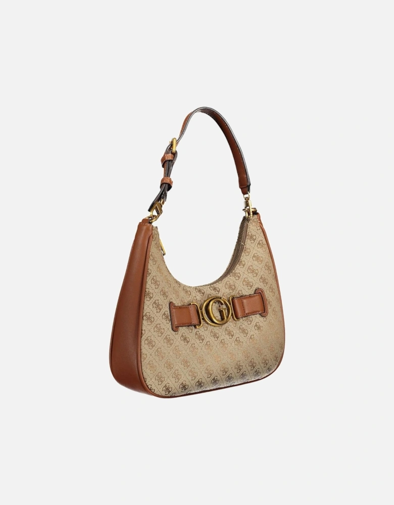 Adjustable Handle Bag with External and Internal Pockets Women - Brown