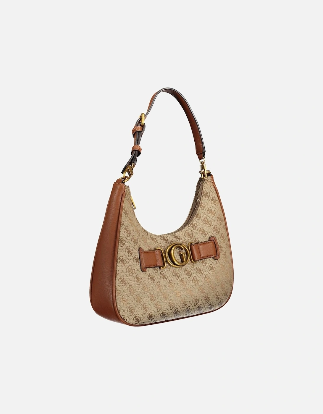 Adjustable Handle Bag with External and Internal Pockets Women - Brown