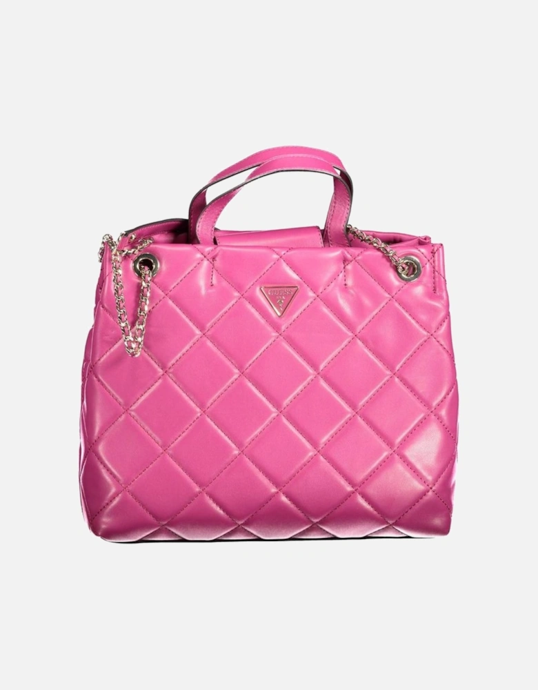 Chain Shoulder Bag with Multiple Compartments Women - Pink Handbags