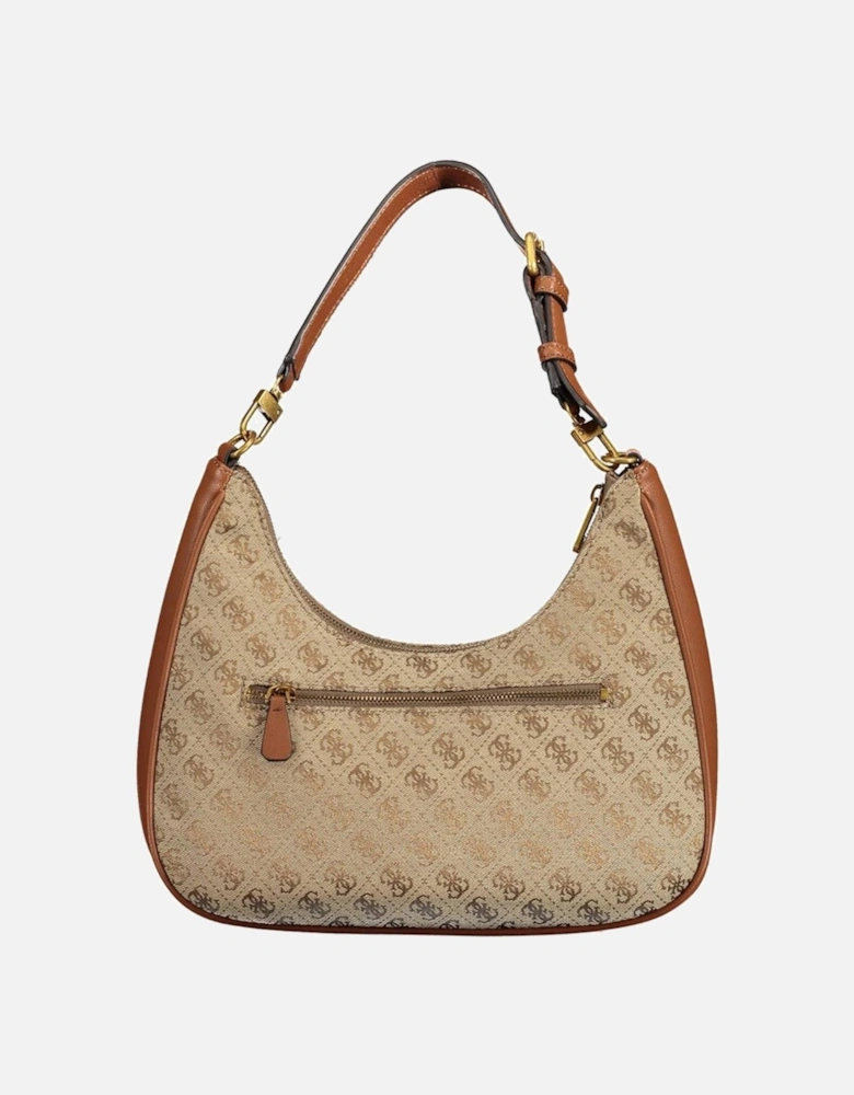 Adjustable Handle Bag with External and Internal Pockets Women - Brown