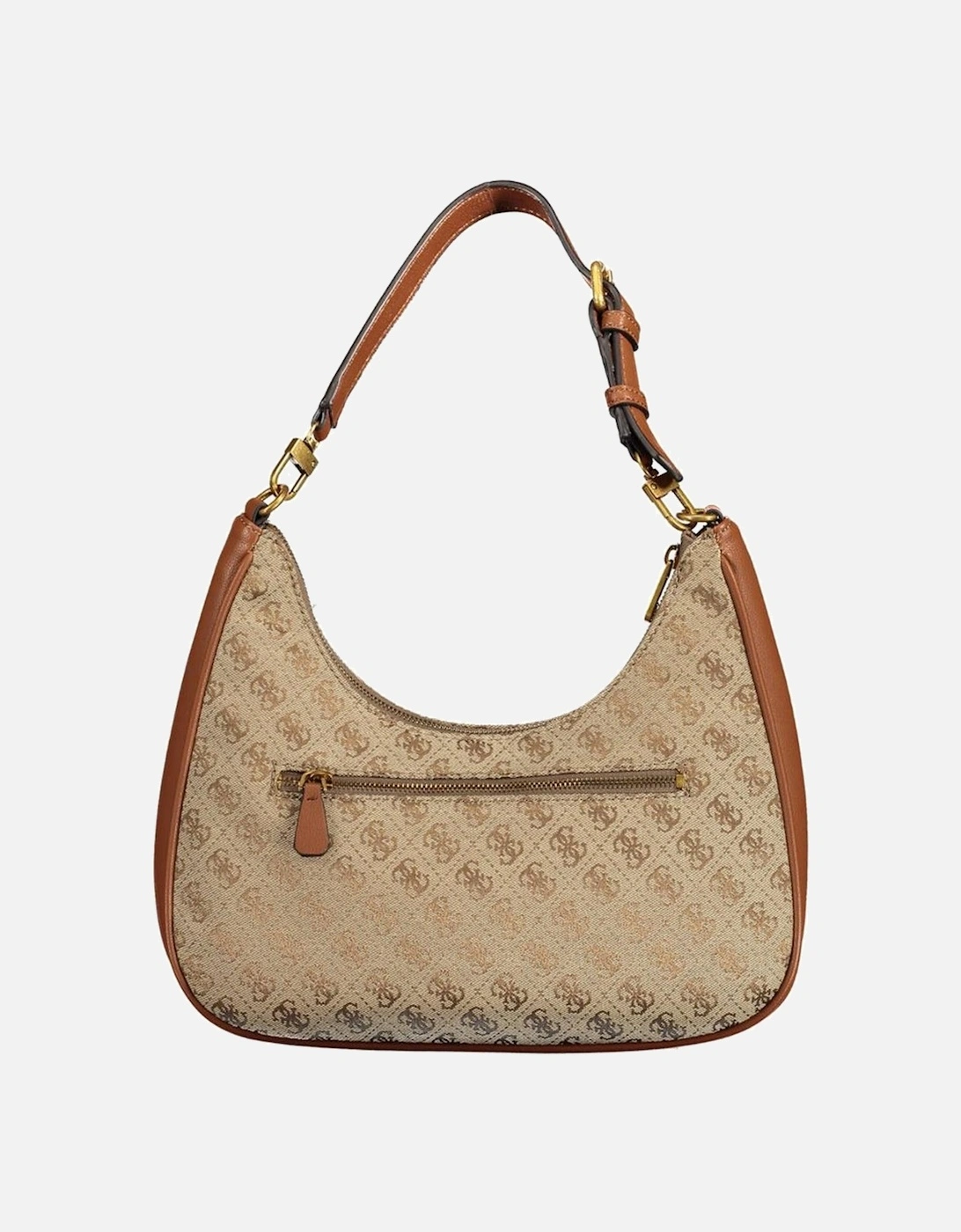 Adjustable Handle Bag with External and Internal Pockets Women - Brown