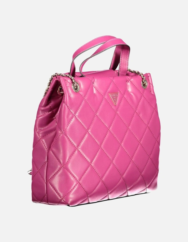 Chain Shoulder Bag with Multiple Compartments Women - Pink Handbags