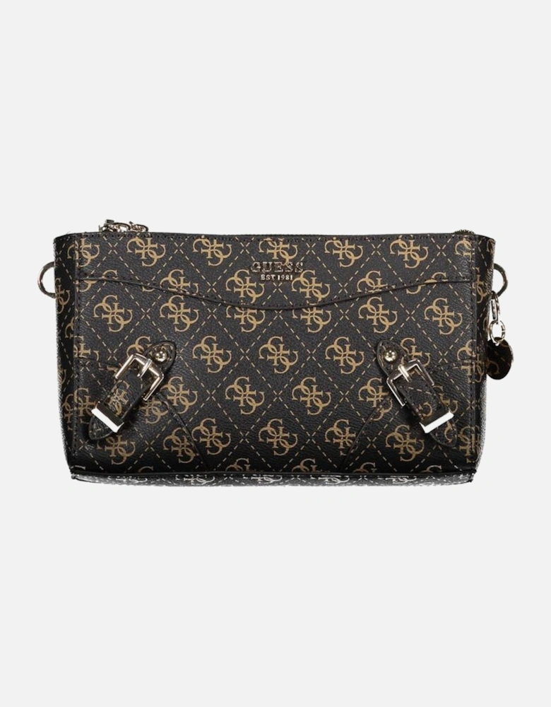 Adjustable Shoulder Bag with Contrasting Details Women - Brown