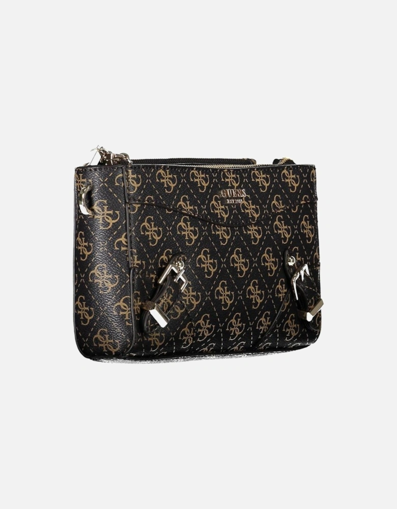 Adjustable Shoulder Bag with Contrasting Details Women - Brown