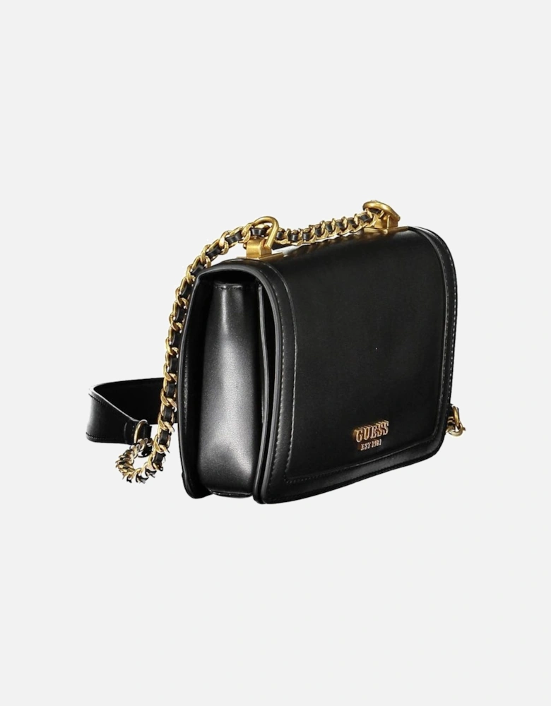 Chain Shoulder Bag with Multiple Compartments Women - Black Handbags