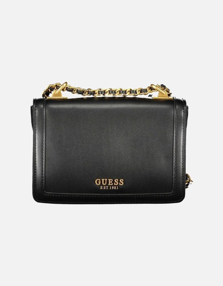 Chain Shoulder Bag with Multiple Compartments Women - Black Handbags