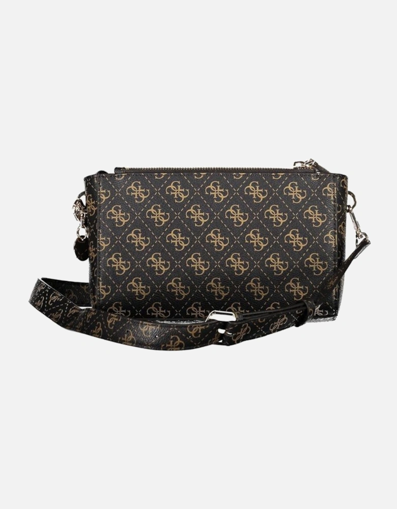 Adjustable Shoulder Bag with Contrasting Details Women - Brown