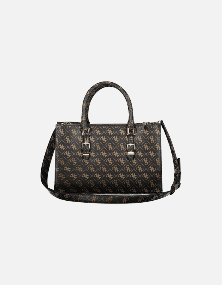 Bag with Two Handles and Multiple Compartments Women - Brown Handbags