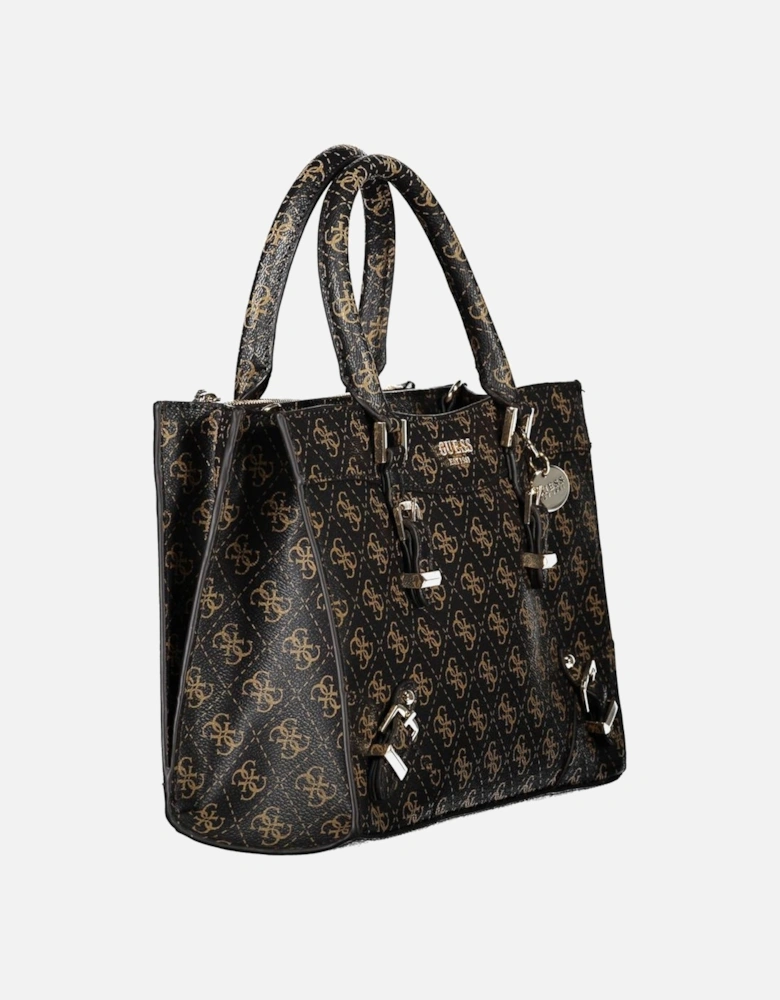 Bag with Two Handles and Multiple Compartments Women - Brown Handbags