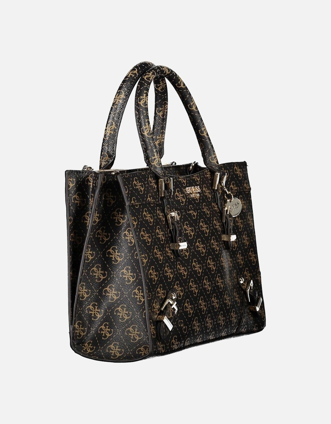 Bag with Two Handles and Multiple Compartments Women - Brown Handbags