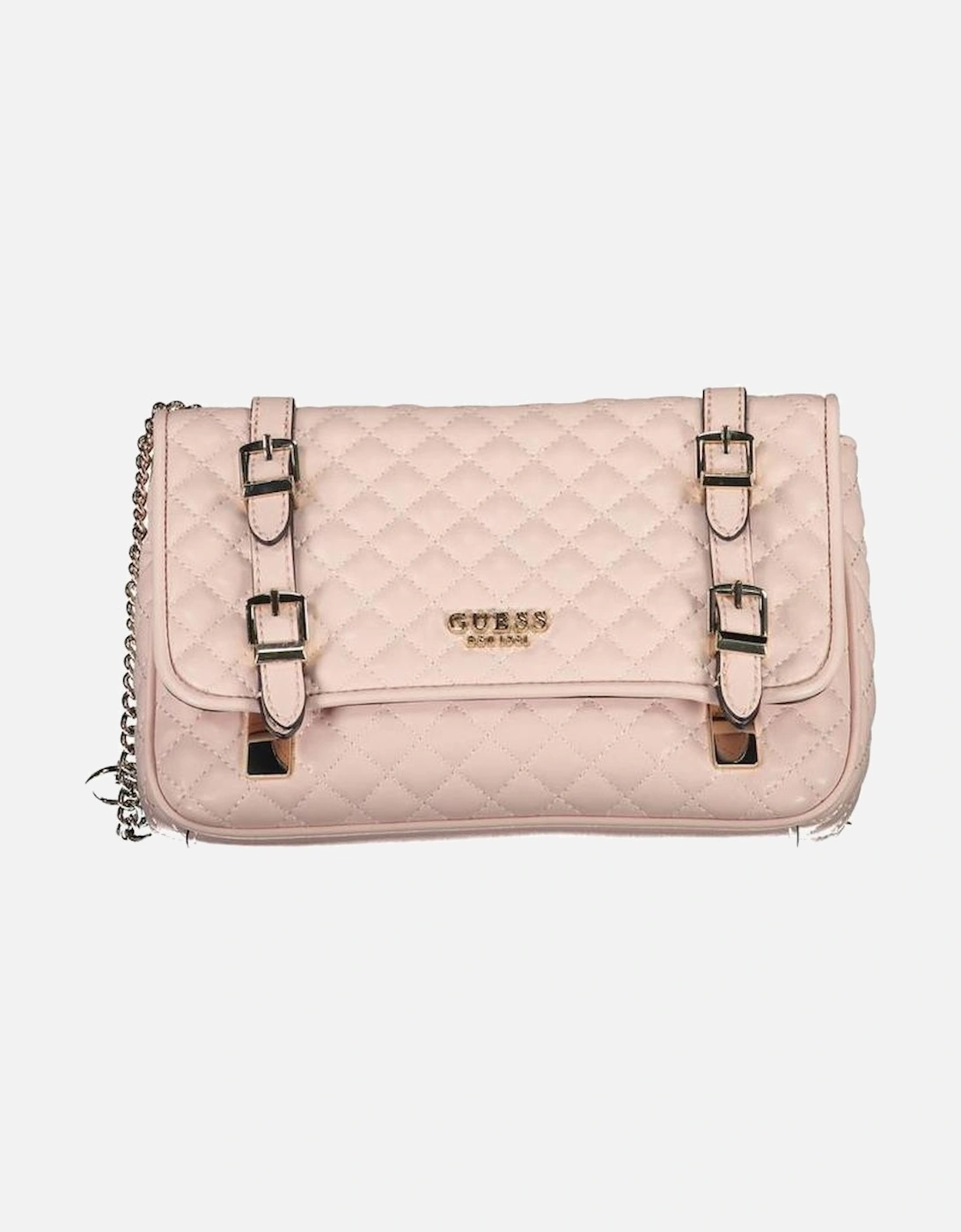 Chain Shoulder Bag with Logo and Snap Closure Women - Pink Handbags, 4 of 3