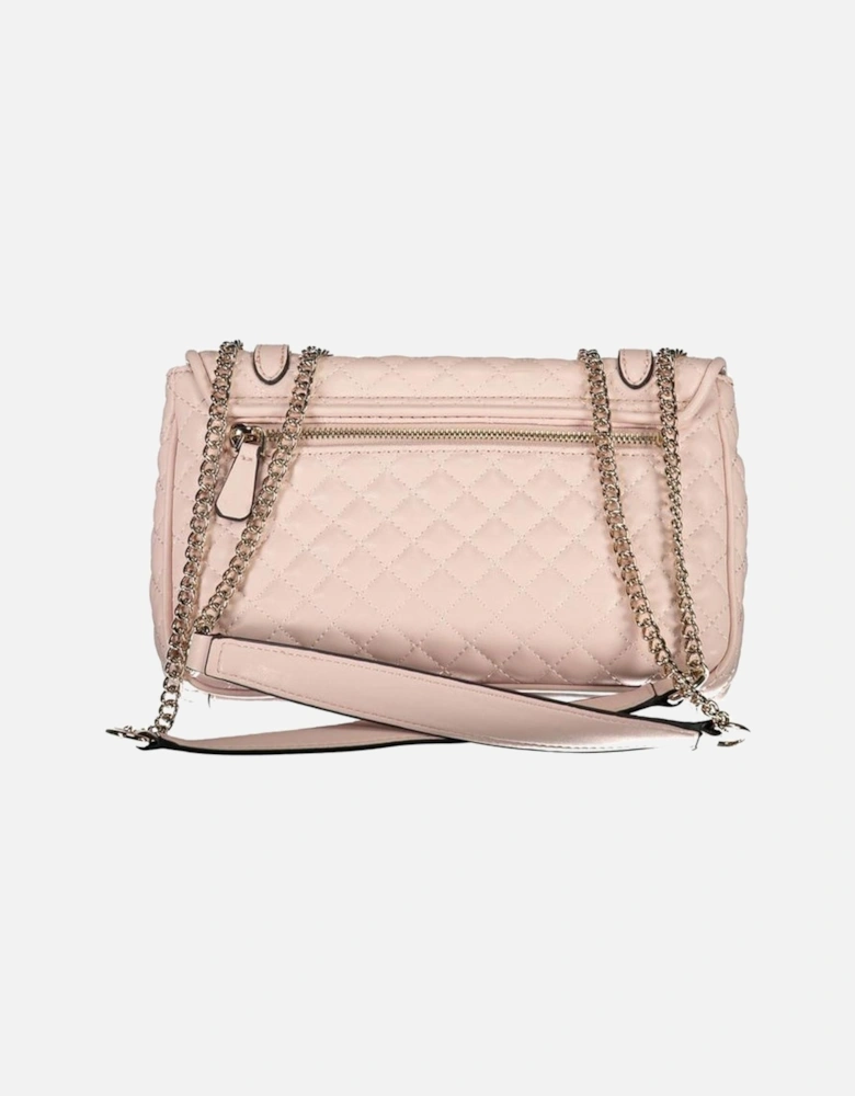Chain Shoulder Bag with Logo and Snap Closure Women - Pink Handbags