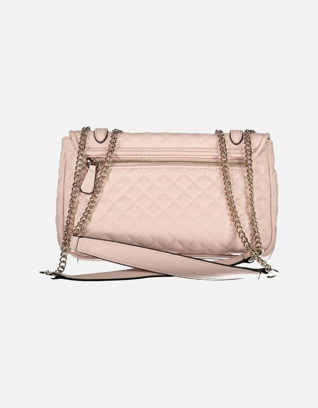 Chain Shoulder Bag with Logo and Snap Closure Women - Pink Handbags