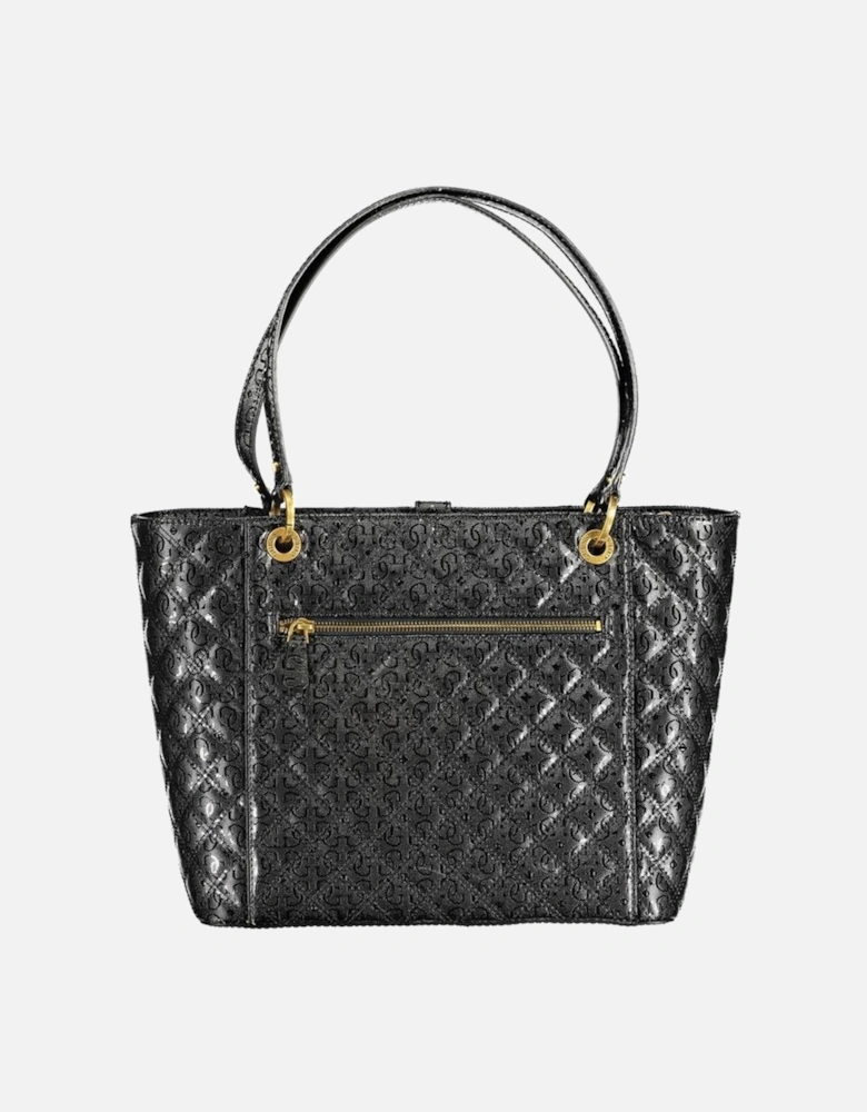 Zip Closure Shoulder Bag with External and Internal Pockets Women -