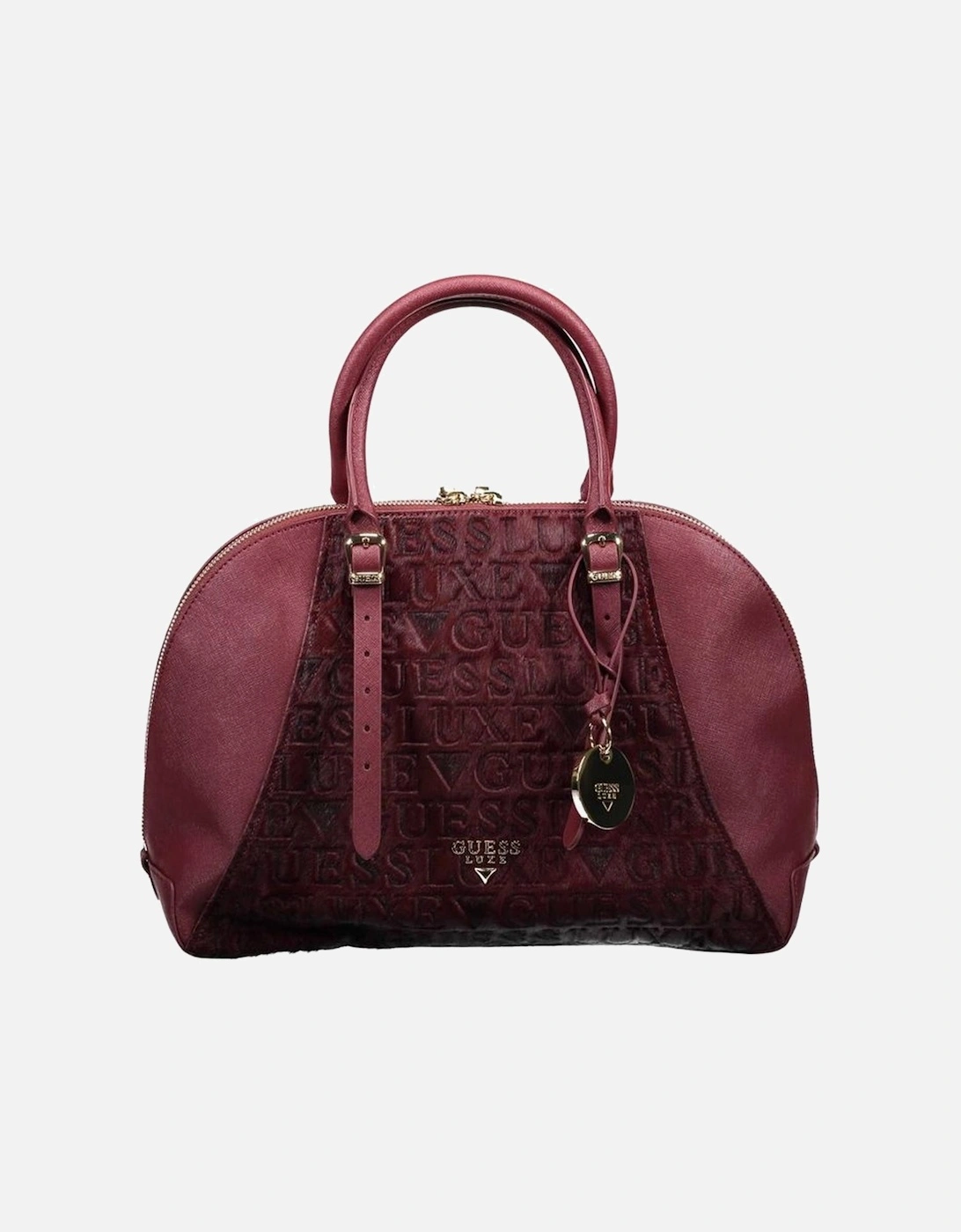 Structured Leather Tote Bag with Zip Closure Women - Purple Handbags, 4 of 3
