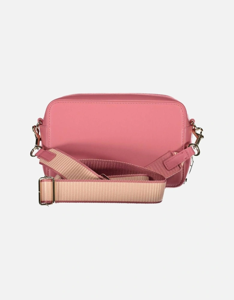 Adjustable Shoulder Bag with External Pocket Women - Pink Handbags