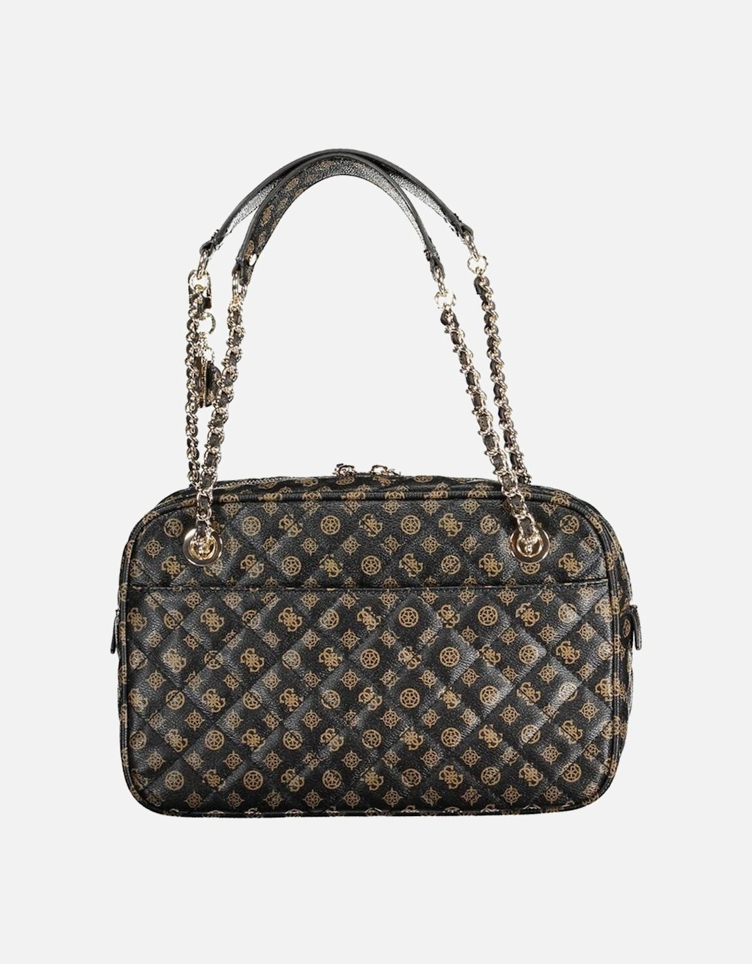 Chain Shoulder Bag with External and Internal Pockets Women - Brown